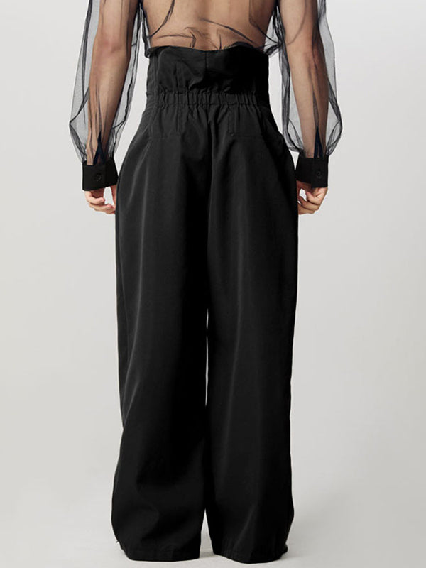 Mens Deconstructed Solid Cinched Waist Pant SKUK82427