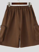 Men's Solid Color 3D Side Pocket Short SKUL45160