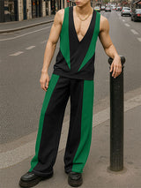 Men's Knit Colorblock Two Pieces Outfit SKUL25769