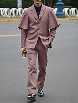 Men's Faux Two-Piece Striped Casual Two Pieces Outfit SKUL32032