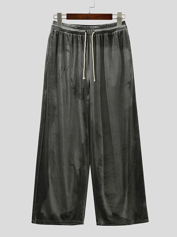 Men's Shiny Wide Leg Casual Pant SKUL36370
