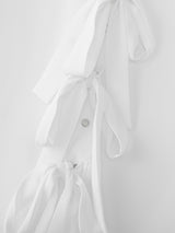 Men's Bow Tie Lace-Up Long Sleeve Shirt SKUL24189