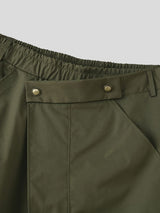 Men's Asymmetrical Wrap Waist Wide Leg Utility Techwear Cargo Pant SKUL60024