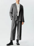 Mens Plaid Casual Blazer Two Pieces Outfits SKUK31951