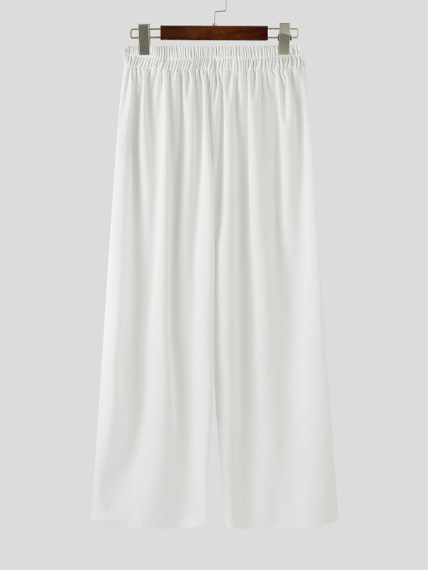 Mens Solid Color Textured High Waist Pant SKUL18012