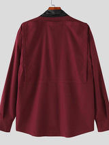 Men's Deconstructed Open Back Long Sleeve Shirt SKUL50531