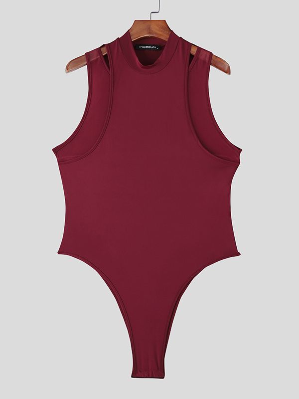 Men's Solid Color Deconstructed Bodysuit SKUL50540