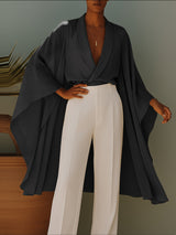 Men's Deconstructed Solid Color Loose Shirt SKUL41279