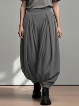 Men's Solid Color Textured Loose Fit Pant SKUL48721