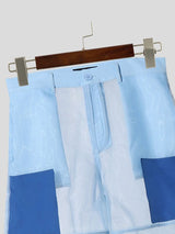 Men's Avant-Garde Sheer Mesh Patchwork Wide Leg Pant SKUL60252