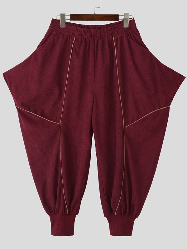 Men's Contrast Line Design Loose Pant SKUL48733