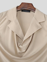 Men's Solid Cowl Neck Casual Tank SKUL29761