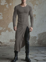 Men's Knit Textured Long Sleeve T-Shirt SKUL27330