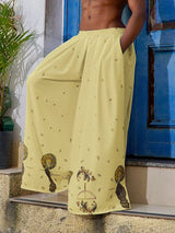 Men's Ethnic Print Ultra-Wide Leg Pant SKUL53147