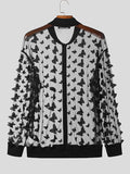 Mens Butterfly Decoration Mesh See Through Jacket SKUK48014