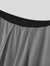 Mens Solid Color Loose Fit Colorblock Pant SKUL15088