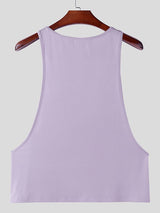 Men's Solid Color Distressed Strap Tank SKUL47745