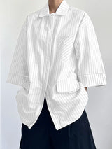 Men's Striped Colorblock Long Sleeve Shirt SKUL34140