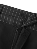 Mens Striped Patchwork Zip Front Casual Skirt SKUK24917