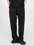 Mens Striped Patchwork Casual Straight Pants SKUJ93480