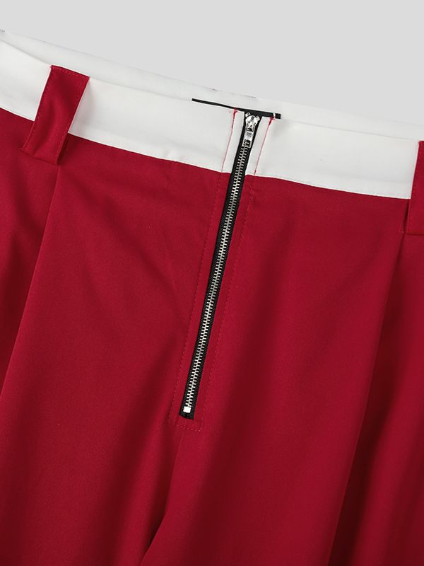 Men's Deconstructed Color Block Cropped Casual Two Pieces Outfit SKUL36533