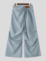 Men's Avant-Garde Knee-Pleated Oversized Baggy Wide Leg Pant SKUL66108