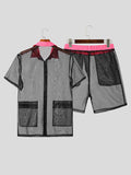 Mens Chiffon See Through Two Pieces Outfits SKUK00058