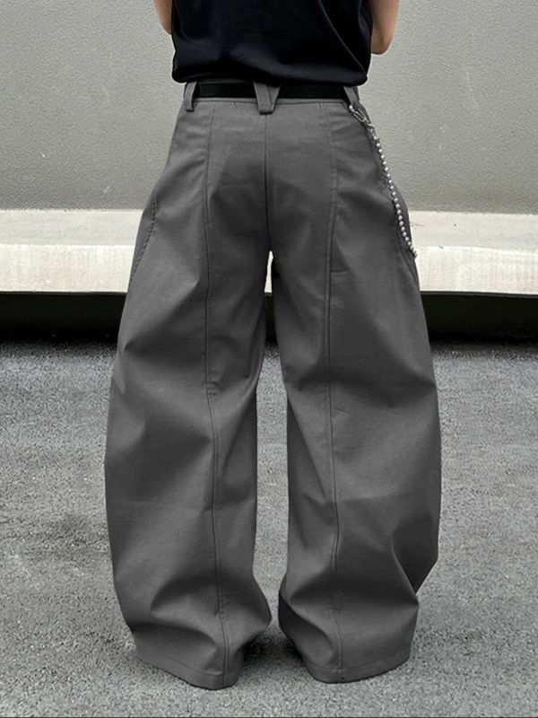 Men's Solid Wide Leg Loose Pant SKUL32838