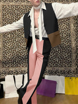 Men's Colorblock Casual Two Pieces Outfit SKUL24987