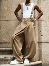 Men's Solid Color Deconstructed Metal Decor Jumpsuit SKUL51832