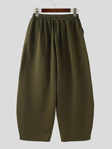 Men's Solid Wide Leg Casual Pant SKUL35277