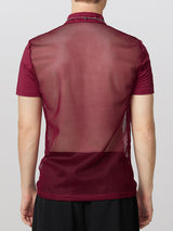 Mens Hollow-Out Mesh Patchwork Short Sleeve T-Shirt SKUL03639