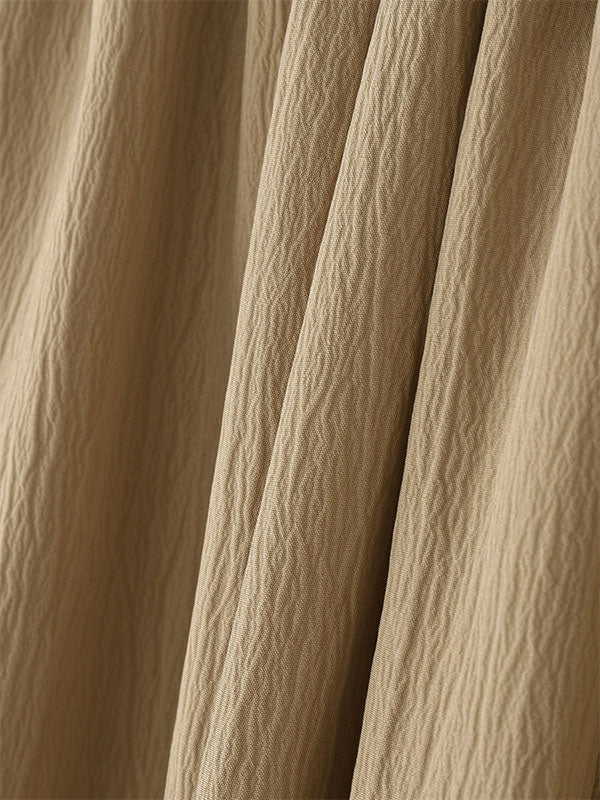 Mens Solid Color Textured Loose Casual Pant SKUL15502