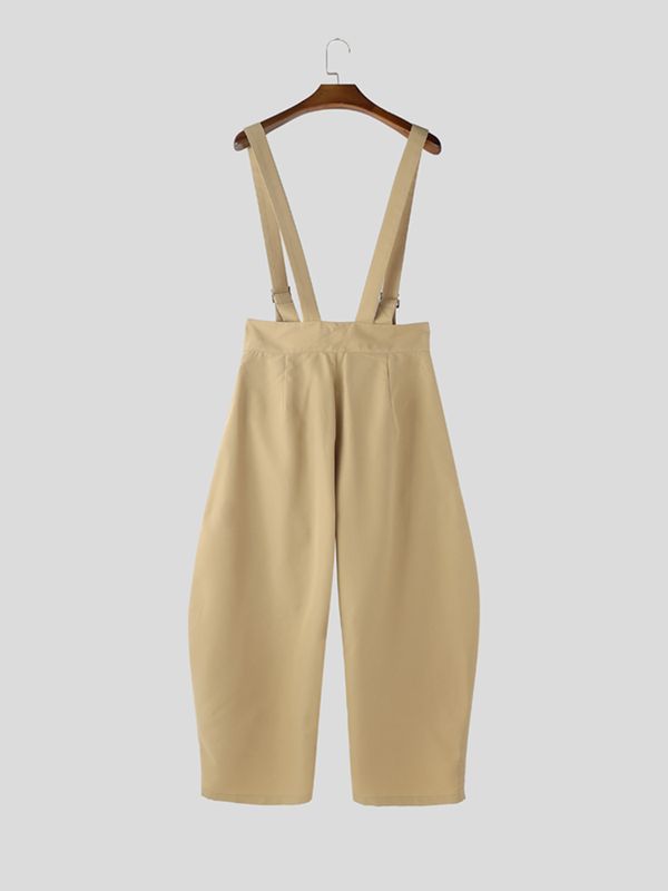 Men's Solid Color Deconstructed Metal Decor Jumpsuit SKUL51832