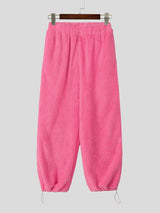 Men's Solid Color Plush Loose Pant SKUL38976