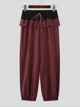 Men's Contrast Color Textured Casual Pant SKUL51870