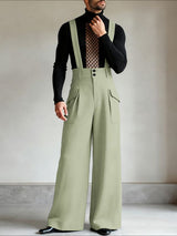 Men's Textured Pocket Casual Jumpsuit SKUL47951