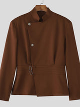 Men's New Chinese Style Stand Collar Long Sleeve Blazer SKUL38920