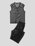Mens Mesh See Through Two Pieces Outfits SKUK55087