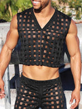 Mens Mesh See Through Two Pieces Outfits SKUK22737