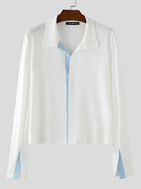 Men's Colorblock Flared Long Sleeve Cardigan SKUL25111