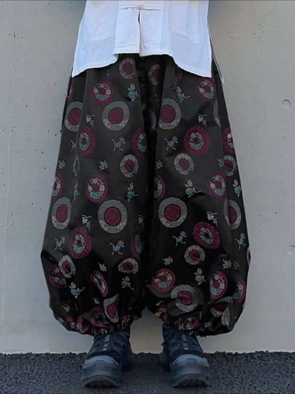 Men's Polka Dot Print Lantern Pant SKUL48647