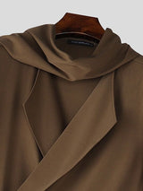 Men's Irregular Hem Scarf Long Sleeve Blazer SKUL34122