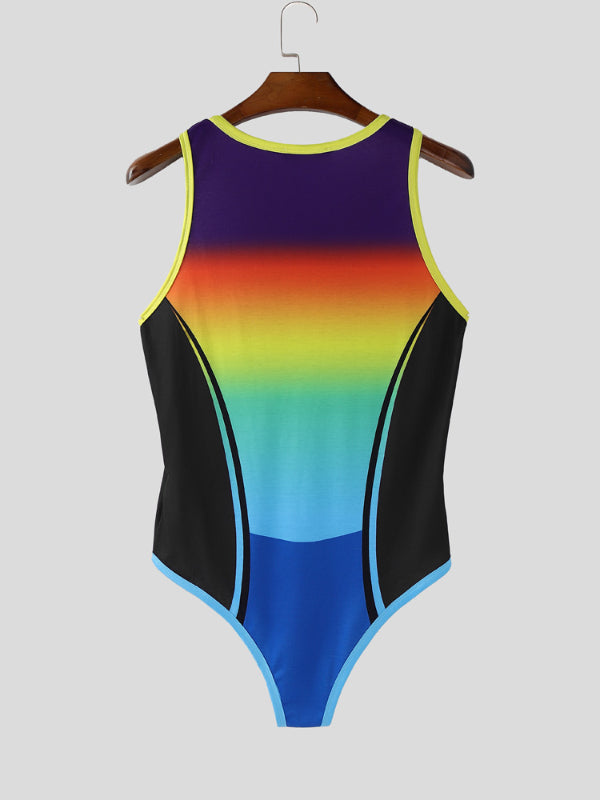 Men's Number Print Gradient Bodysuit SKUL22185