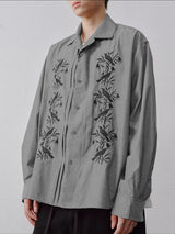 Men's Casual Embroidery Long Sleeve Shirt SKUL41023