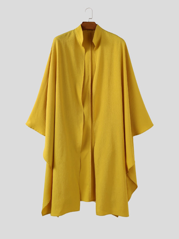 Men's Solid Color Textured Long Sleeve Cardigan SKUL26047