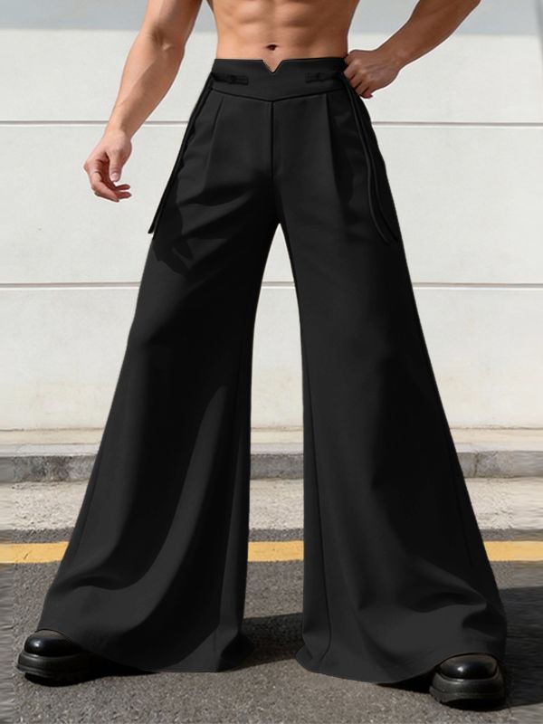 Men's Solid Color Frog Button Pant SKUL60164