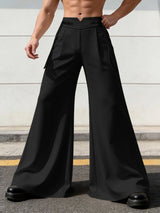 Men's Solid Color Frog Button Pant SKUL60164