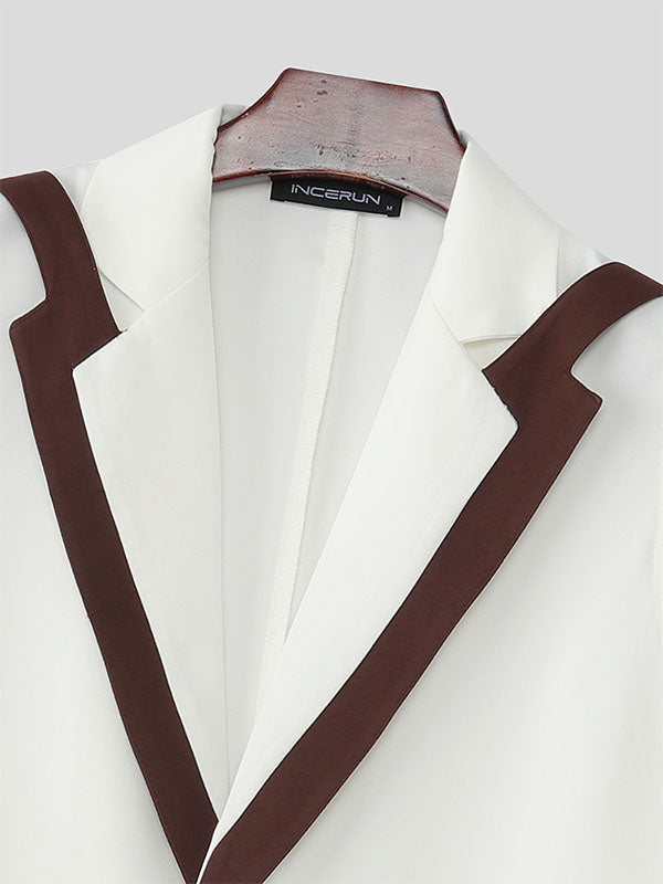 Men's Colorblock Casual Two Pieces Outfit SKUL24962