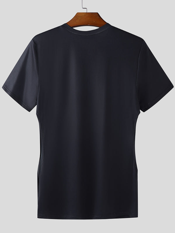 Men's Muscle Print Short Sleeve T-Shirt SKUL19742